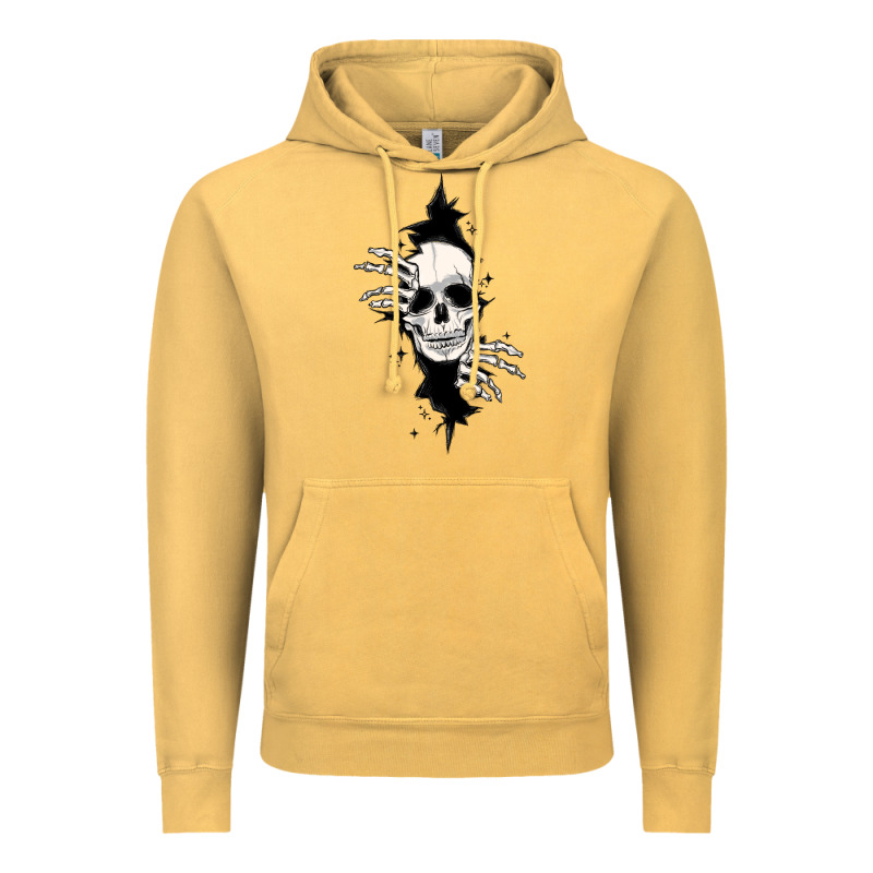 Skull In The Wall File Vintage Hoodie by MaliasSmallBusiness | Teevron