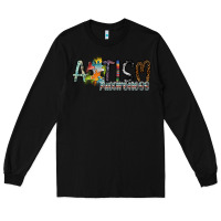 Black autism awareness Long Sleeve Tee - SublimationCraftShop