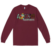 Burgundy autism awareness Long Sleeve Tee - SublimationCraftShop
