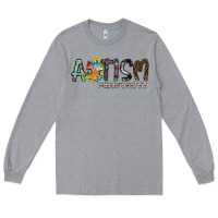 Heather Grey autism awareness Long Sleeve Tee - SublimationCraftShop