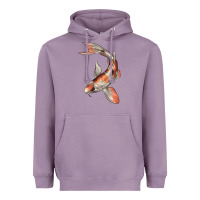 Lavender Koi Fish Heavyweight Hoodie - LillyAllenDesigns