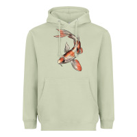Matcha Koi Fish Heavyweight Hoodie - LillyAllenDesigns