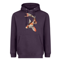 Plum Koi Fish Heavyweight Hoodie - LillyAllenDesigns
