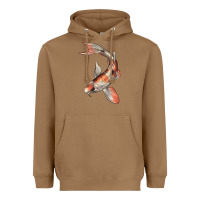 Toasted Coconut Koi Fish Heavyweight Hoodie - LillyAllenDesigns