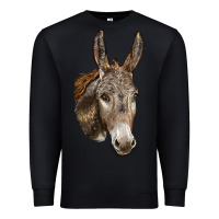 Black Andalusian Donkey Face Premium Sweatshirt - LillyAllenDesigns