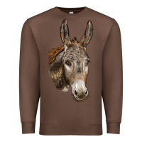 Chestnut Andalusian Donkey Face Premium Sweatshirt - LillyAllenDesigns