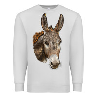 Dove Grey Andalusian Donkey Face Premium Sweatshirt - LillyAllenDesigns