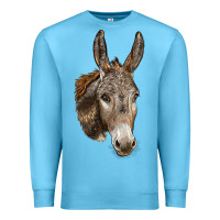 Ocean Blue Andalusian Donkey Face Premium Sweatshirt - LillyAllenDesigns