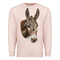 Pale Pink Andalusian Donkey Face Premium Sweatshirt - LillyAllenDesigns