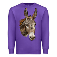 Purple Andalusian Donkey Face Premium Sweatshirt - LillyAllenDesigns