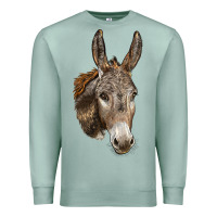 Seafoam Andalusian Donkey Face Premium Sweatshirt - LillyAllenDesigns