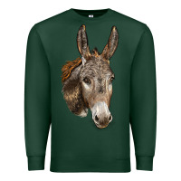 Sports Green Andalusian Donkey Face Premium Sweatshirt - LillyAllenDesigns