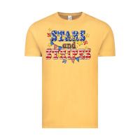 Vintage Mustard stars and striper billie wilder Vintage Tee - texasbilliewilder