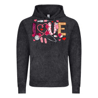 Vintage Black love nurse valentines day Vintage Hoodie - MaliasSmallBusiness