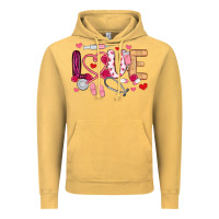 Vintage Mustard love nurse valentines day Vintage Hoodie - MaliasSmallBusiness