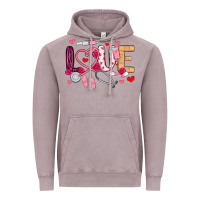 Vintage Zinc love nurse valentines day Vintage Hoodie - MaliasSmallBusiness