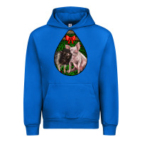 Cobalt christmas pig Urban Hoodie - LillyAllenDesigns