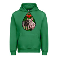 Emerald christmas pig Urban Hoodie - LillyAllenDesigns