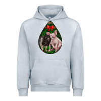 Heather Grey christmas pig Urban Hoodie - LillyAllenDesigns