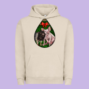 Christmas Pig Urban Hoodie Designed By Lillyallendesigns