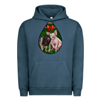 Pigment Midnight Navy christmas pig Urban Hoodie - LillyAllenDesigns