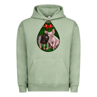 Pigment Oil Green christmas pig Urban Hoodie - LillyAllenDesigns