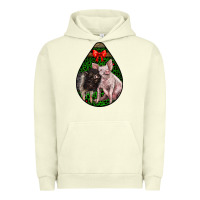 Pigment Pistachio christmas pig Urban Hoodie - LillyAllenDesigns
