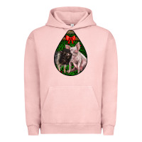 Pigment Salmon christmas pig Urban Hoodie - LillyAllenDesigns