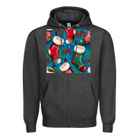 Charcoal Heather christmas socks seamless pattern Zipper Hoodie - BundleAndBundleShop