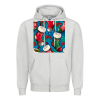Dove Grey christmas socks seamless pattern Zipper Hoodie - BundleAndBundleShop