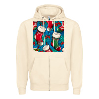 Sandshell christmas socks seamless pattern Zipper Hoodie - BundleAndBundleShop