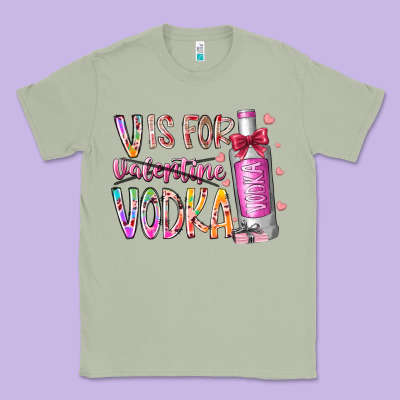 Vis For Valentine Vodka Classic Tee Designed By Racoondesign