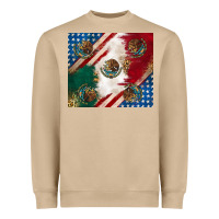 Mushroom American with mexican flag Heavyweight Sweatshirt - RanaPortraitStore