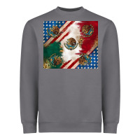 Storm American with mexican flag Heavyweight Sweatshirt - RanaPortraitStore