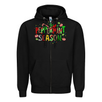 Black peppermint season Zipper Hoodie - AdoDesignShop