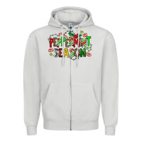 Dove Grey peppermint season Zipper Hoodie - AdoDesignShop