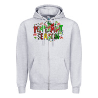Heather Grey peppermint season Zipper Hoodie - AdoDesignShop