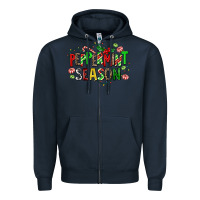 Navy peppermint season Zipper Hoodie - AdoDesignShop