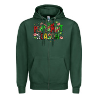Sports Green peppermint season Zipper Hoodie - AdoDesignShop
