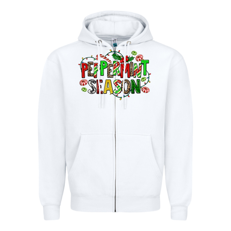 Peppermint Season Zipper Hoodie by AdoDesignShop | Teevron
