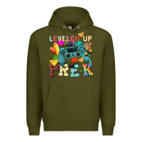 Army Green leveled up pre k Premium Hoodie - NancyCooperArtShop