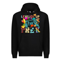 Black leveled up pre k Premium Hoodie - NancyCooperArtShop