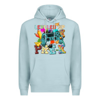 Blue Mist leveled up pre k Premium Hoodie - NancyCooperArtShop