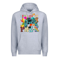 Heather Grey leveled up pre k Premium Hoodie - NancyCooperArtShop