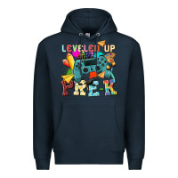 Navy leveled up pre k Premium Hoodie - NancyCooperArtShop