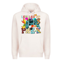 Pale Pink leveled up pre k Premium Hoodie - NancyCooperArtShop