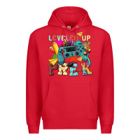 Red leveled up pre k Premium Hoodie - NancyCooperArtShop