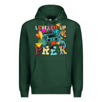Sports Green leveled up pre k Premium Hoodie - NancyCooperArtShop