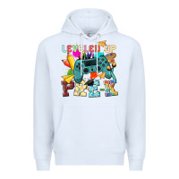 White leveled up pre k Premium Hoodie - NancyCooperArtShop