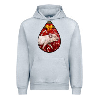 Heather Grey christmas pig Urban Hoodie - LillyAllenDesigns
